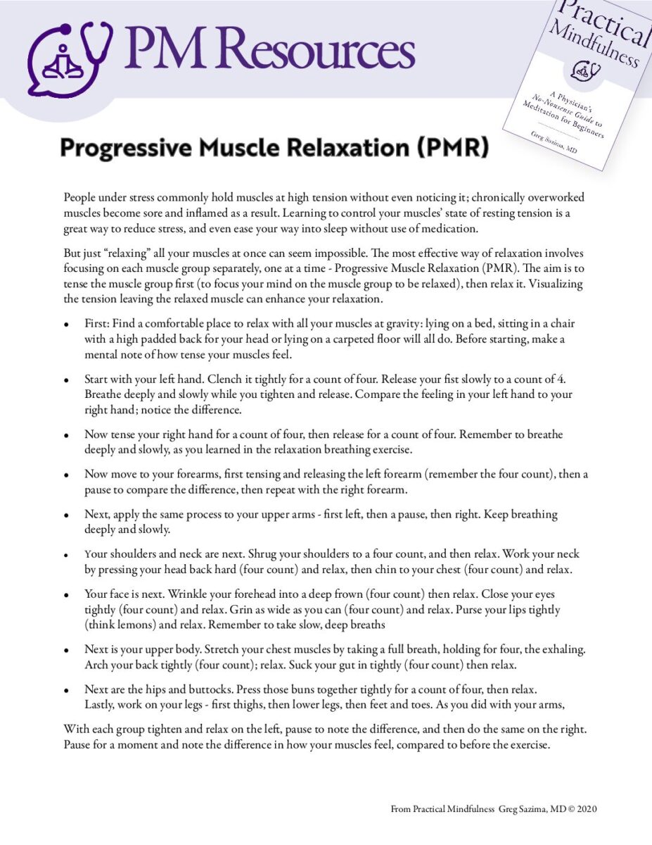 Progressive Muscle Relaxation resource